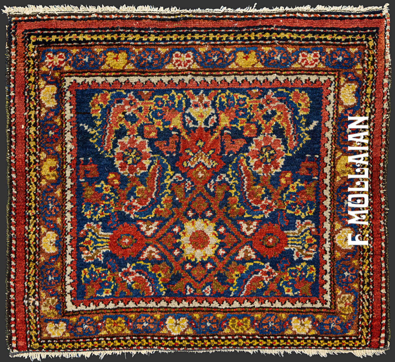 Small Floral Persian Malayer Antique Rug n°:9152